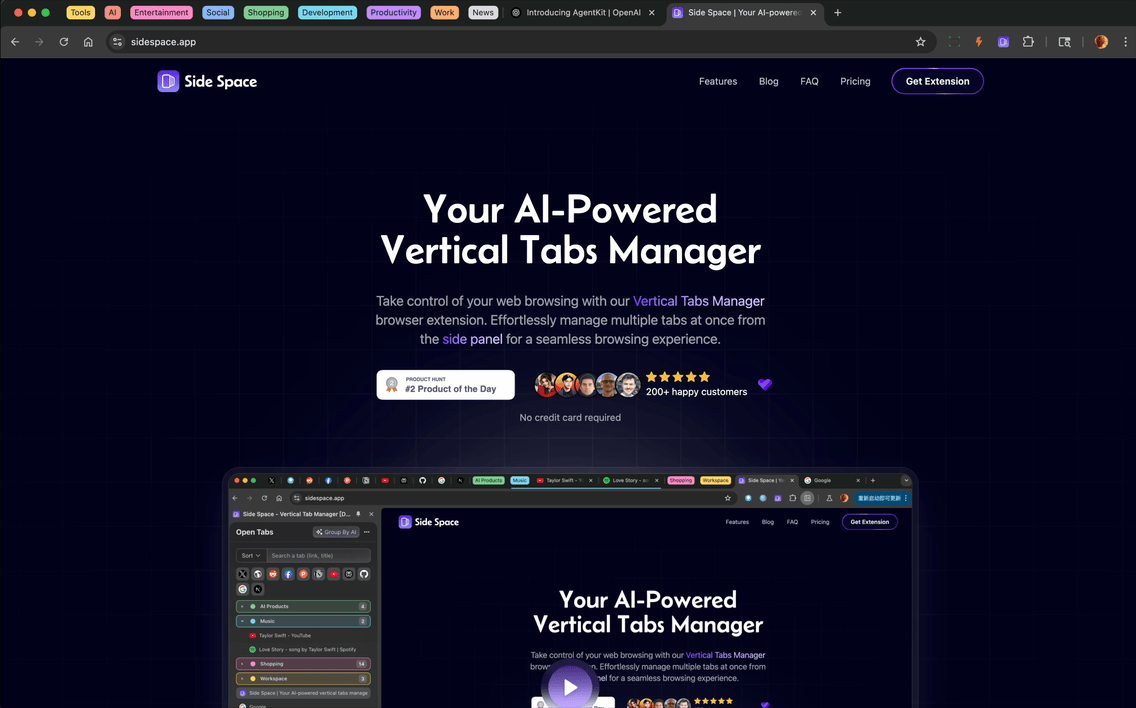 Side Panel in your browser
